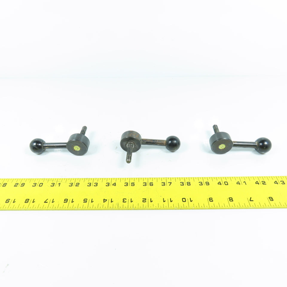 Kipp M8x1.25mm Adjustable Steel Handle 90° Ball Knob Lot Of 3