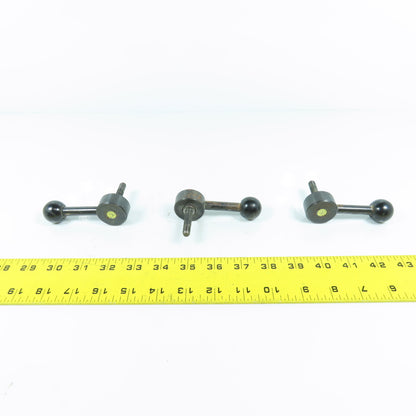 Kipp M8x1.25mm Adjustable Steel Handle 90° Ball Knob Lot Of 3