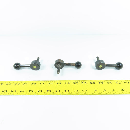 Kipp M8x1.25mm Adjustable Steel Handle 90° Ball Knob Lot Of 3