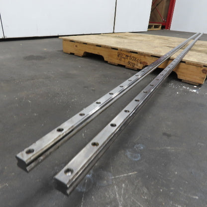 23mm Wide x 22mm Height Linear Guide Rail 3689mm / 145-1/4" OAL Lot Of 2