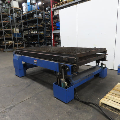 10'x 5' Sliding Dual 2-Table Laser Cutting Shuttle Table W/ Hydraulic Up-Down