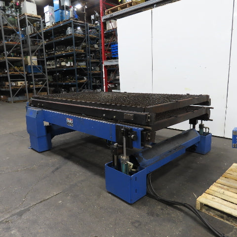 10'x 5' Sliding Dual 2-Table Laser Cutting Shuttle Table W/ Hydraulic Up-Down