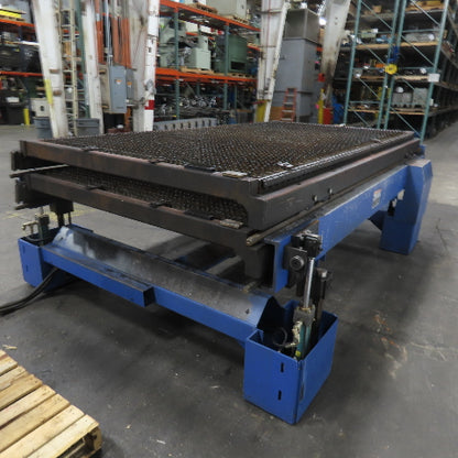 10'x 5' Sliding Dual 2-Table Laser Cutting Shuttle Table W/ Hydraulic Up-Down