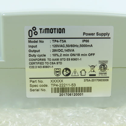 TiMotion TP4-T5A Electric Linear Actuator Power Supply 120VAC In 29VDC Out NEW