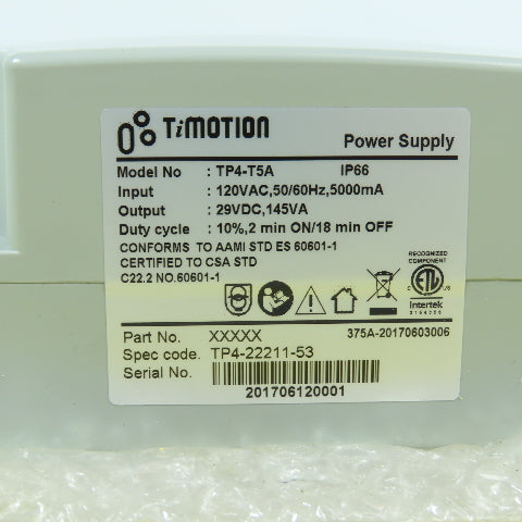 TiMotion TP4-T5A Electric Linear Actuator Power Supply 120VAC In 29VDC Out NEW