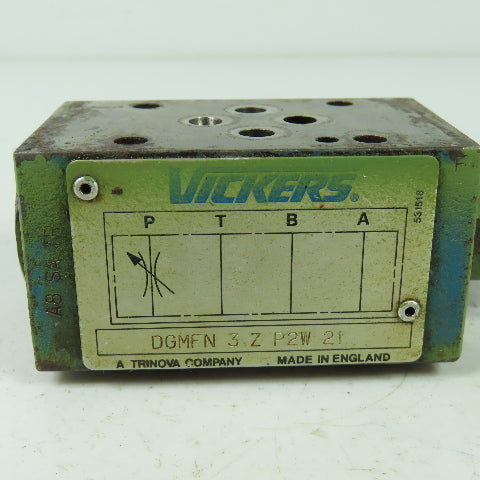 Vickers DGMFN 3Z P2W 21 Hydraulic Flow Control Valve