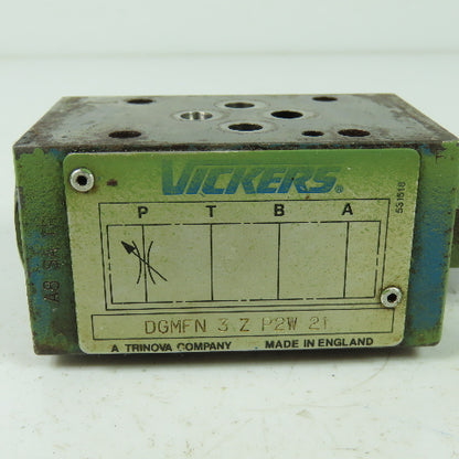 Vickers DGMFN 3Z P2W 21 Hydraulic Flow Control Valve