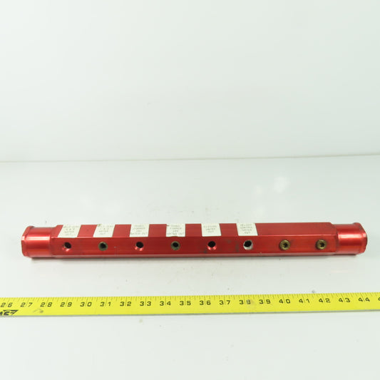 Burnham BAM-08-01-250 Manifold 10 Port Air Water 1" Inlet 8 Outlet Ports 1/4 NPT