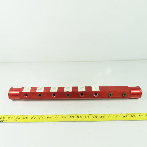 Burnham BAM-08-01-250 Manifold 10 Port Air Water 1" Inlet 8 Outlet Ports 1/4 NPT