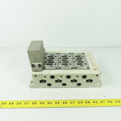 SMC VV723-04R-06D-CD-XS29 Pneumatic Valve Manifold Base