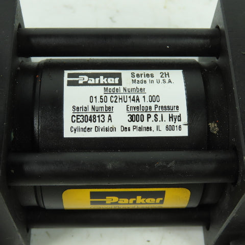 Parker 01.50 C2HU14A 1.000 Double Acting Hydraulic Cylinder 1-1/2" Bore 1"Stroke