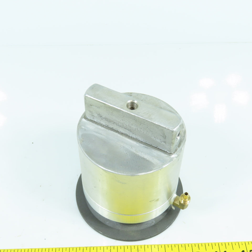 Pneumatic Air Cylinder Riser Jack 3-1/2" Bore 1/2" Stroke 1" Rod 4-3/8" Plate OD