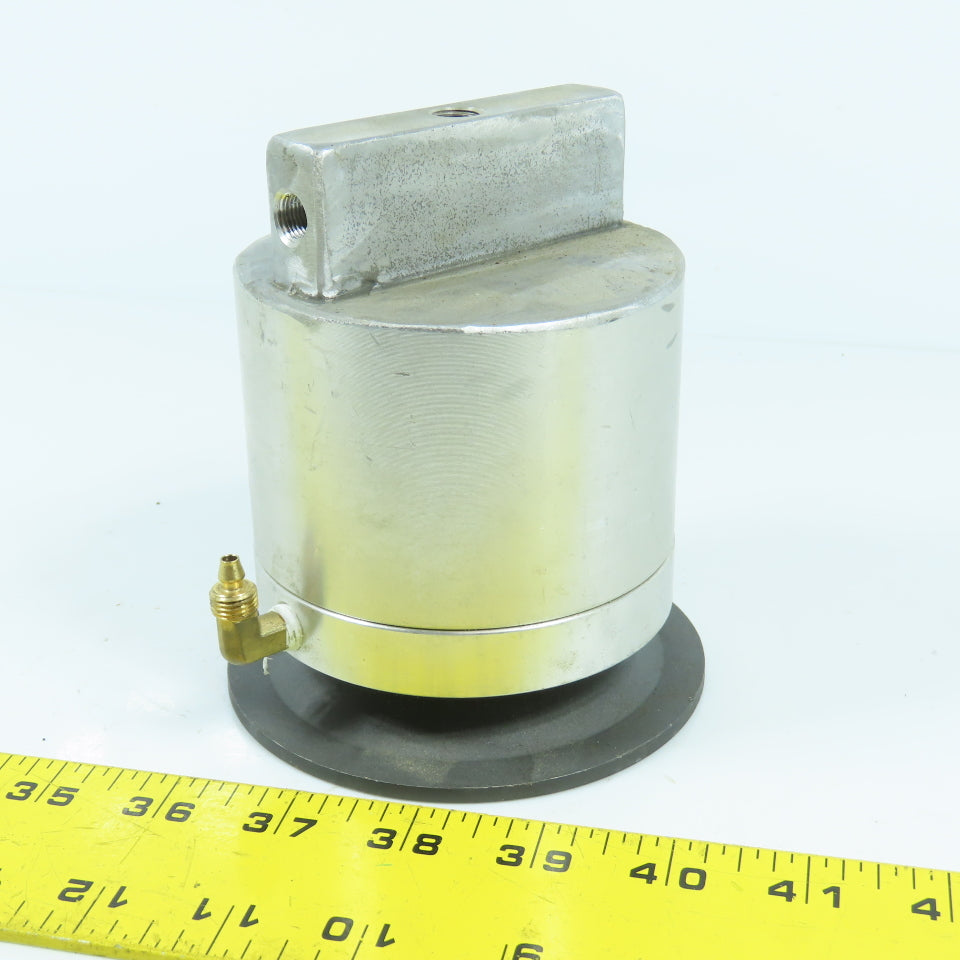 Pneumatic Air Cylinder Riser Jack 3-1/2" Bore 1/2" Stroke 1" Rod 4-3/8" Plate OD