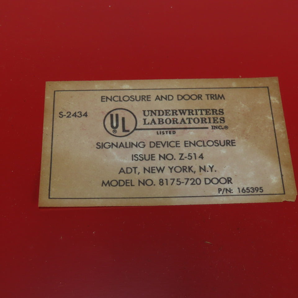 Underwriters Laboratories 165395 8175-720 Enclosure And Door Signaling Device