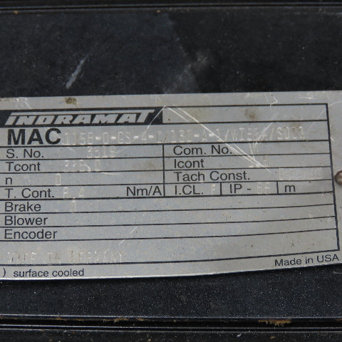 Indramat MAC115B-0-GS-4-C/130-A-1W15247/8001 Servo Motor 8.4Nm/A Encoder