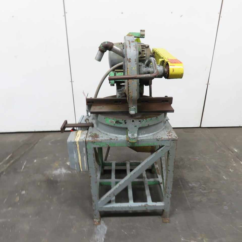 10Hp 14" Manual Abrasive Steel Cut Off Chop Saw 3Ph 208-230V