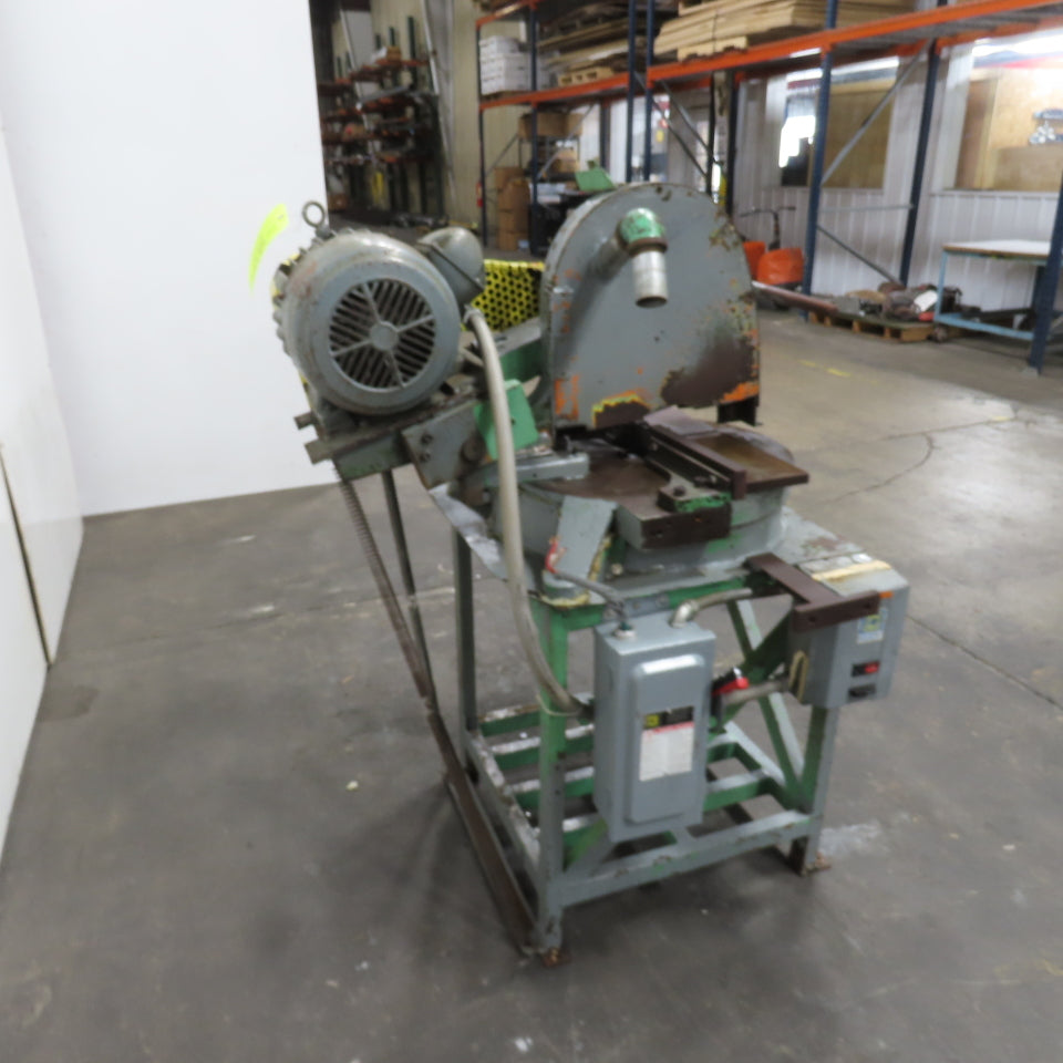 10Hp 14" Manual Abrasive Steel Cut Off Chop Saw 3Ph 208-230V
