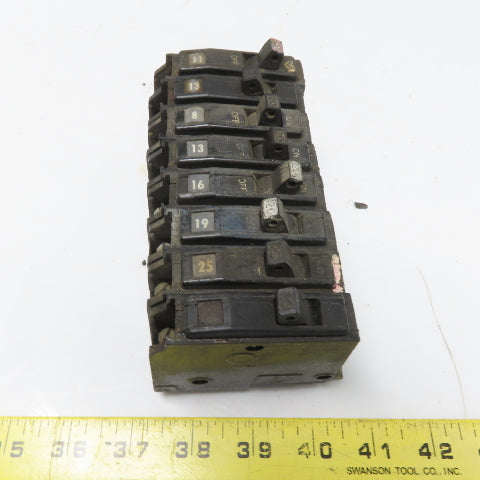 Square D QHB QHB120 20A 240V Single Pole Circuit Breaker Lot of 8