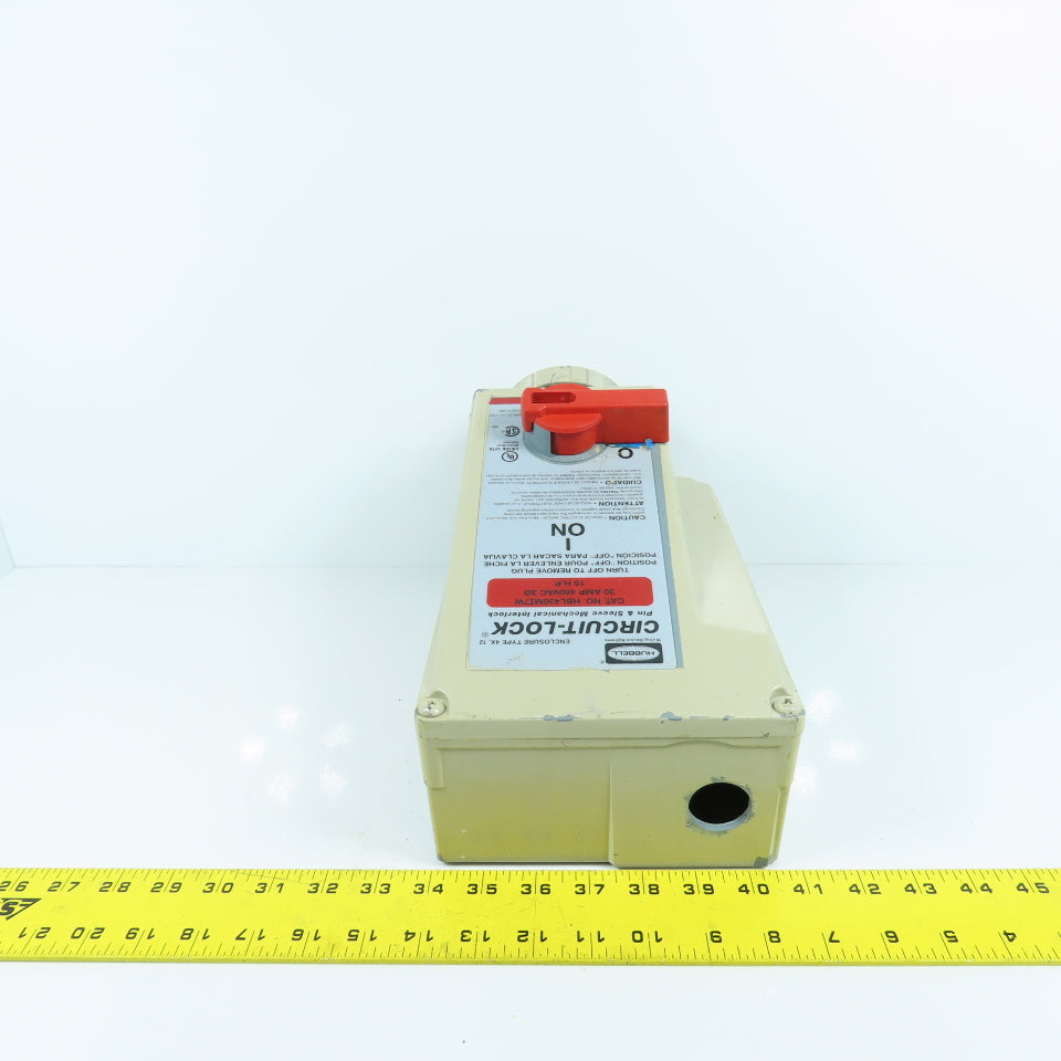 Hubbell HBL430MI7W 30A Pin & Sleeve Mechanical Interlock Receptacle Switch 480V
