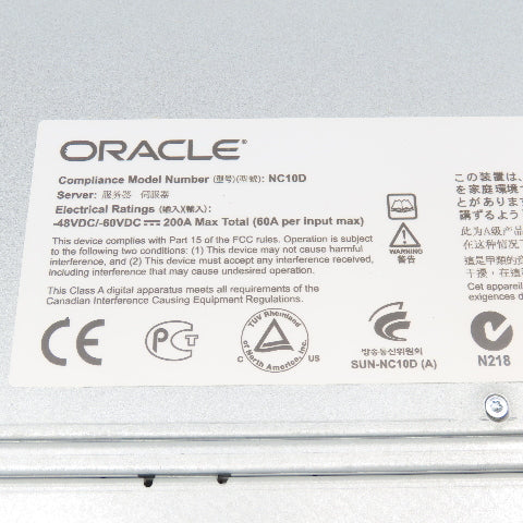 Oracle Sun Netra 594-6726-01 6000 DC Rack Modular Server Chassis 200A -48/-60VDC