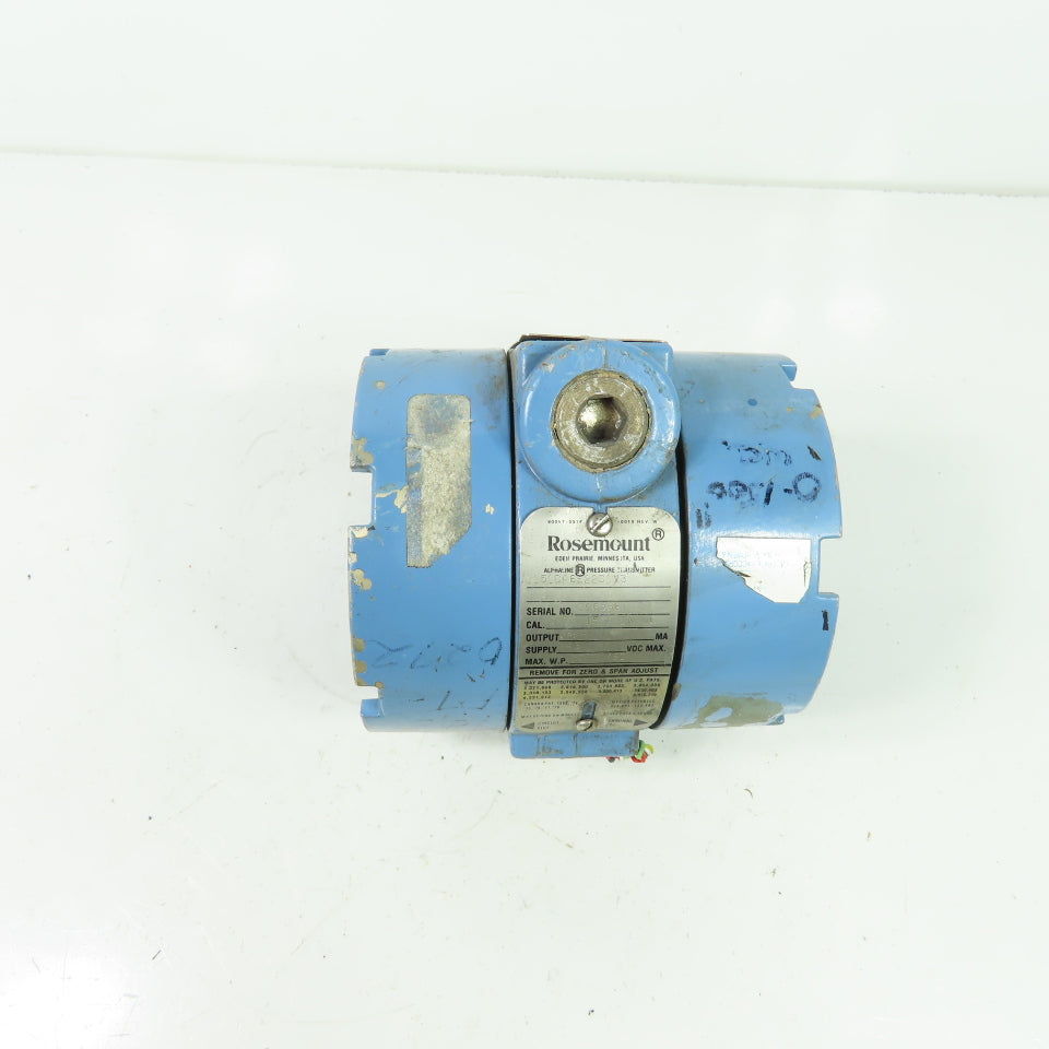 Rosemount 1151DP6E22D1V3 2000PSI Pressure Transmitter 45VDC 4-20MA