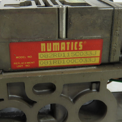 Numatics 082RD115C033J Pneumatic Regulator Valve W/Manifold Rep No 081RD100C033J
