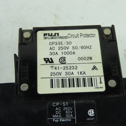Fuji CP33E/30 3-Pole Circuit Protector 250V 30A 50/60HzLot Of 2