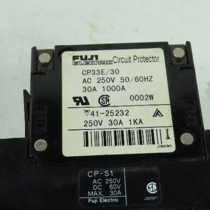 Fuji CP33E/30 3-Pole Circuit Protector 250V 30A 50/60HzLot Of 2