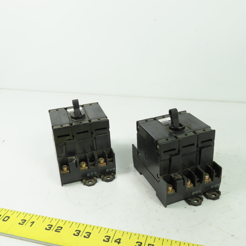 Fuji CP33E/30 3-Pole Circuit Protector 250V 30A 50/60HzLot Of 2