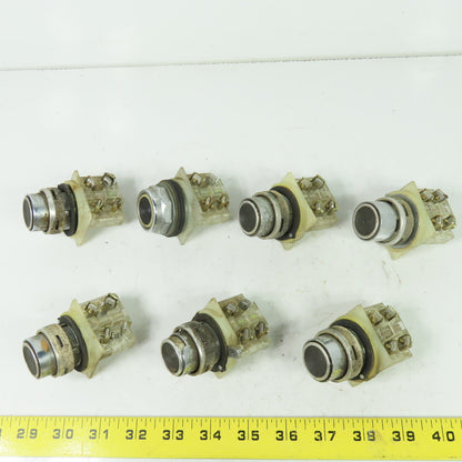Schneider 9001-KA1 Black Pushbutton Switch Contact Block 600V Lot Of 7