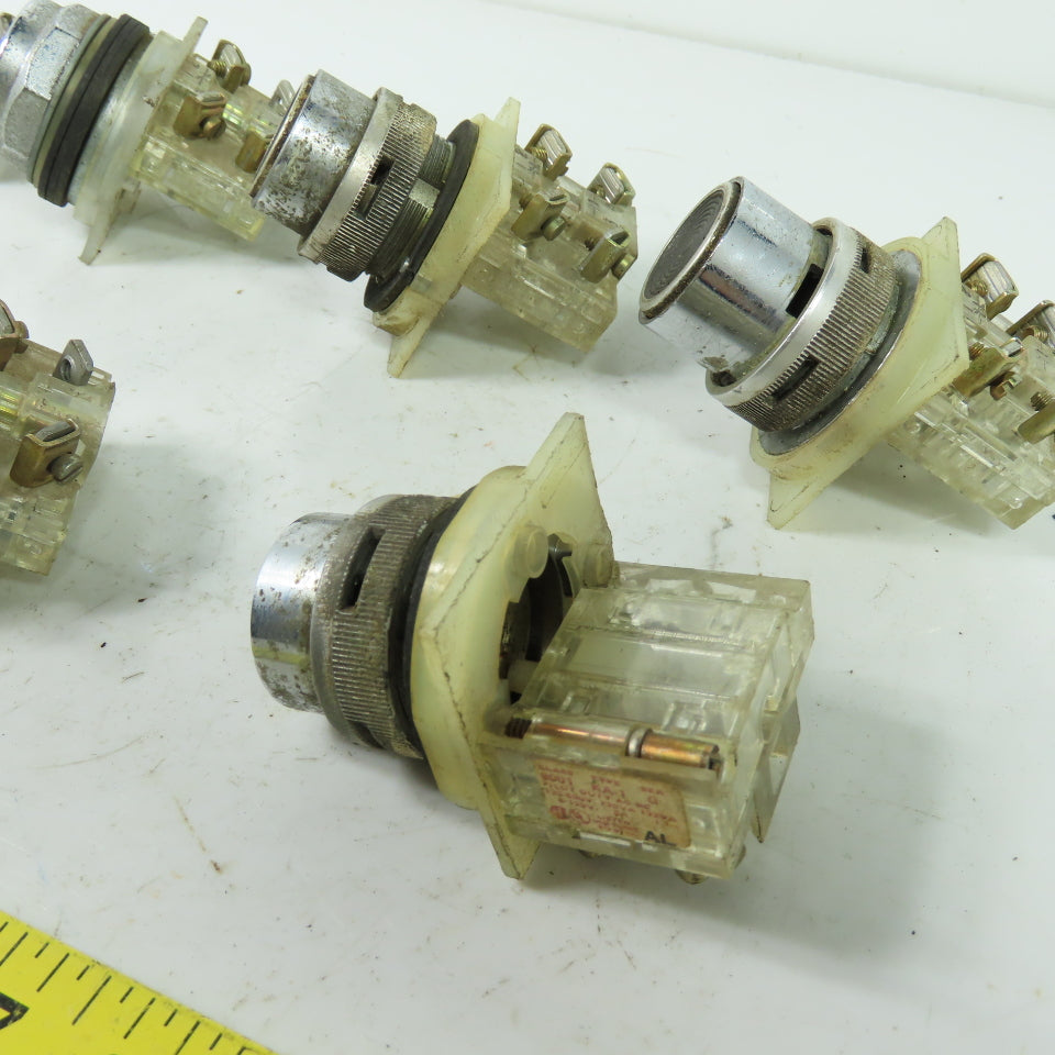 Schneider 9001-KA1 Black Pushbutton Switch Contact Block 600V Lot Of 7