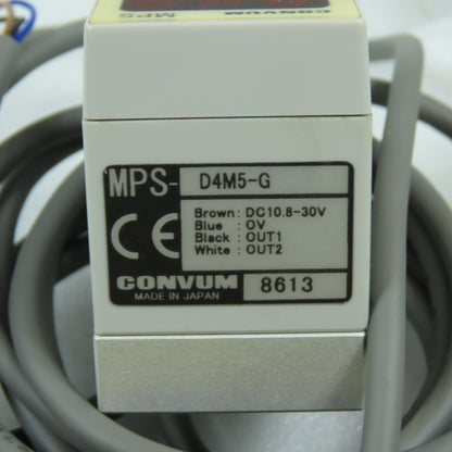 Myotoku Convum MPS-D4M5-G Vacuum Pressure Sensor W/ Brackets 10-30VDC NEW