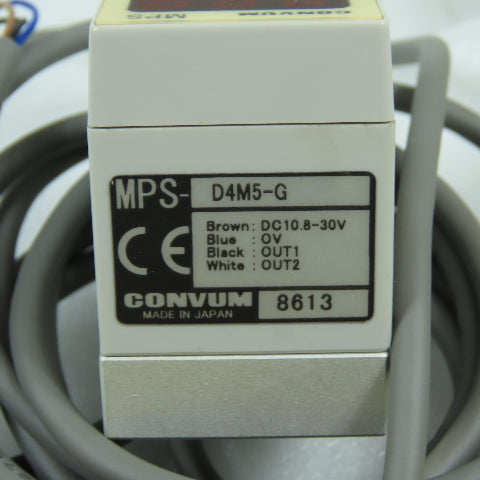 Myotoku Convum MPS-D4M5-G Vacuum Pressure Sensor W/ Brackets 10-30VDC NEW