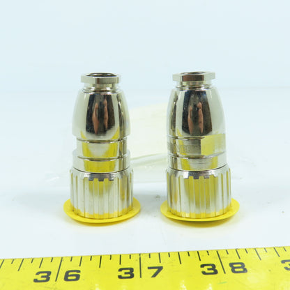 RDE RC-63P1N121500 9 Pin Circular Male Straight Connector Lot Of 2