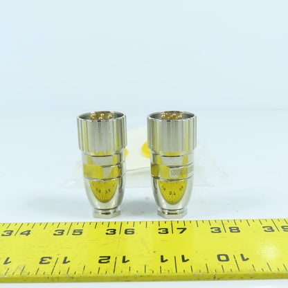 RDE RC-63P1N121500 9 Pin Circular Male Straight Connector Lot Of 2