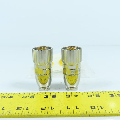 RDE RC-63P1N121500 9 Pin Circular Male Straight Connector Lot Of 2