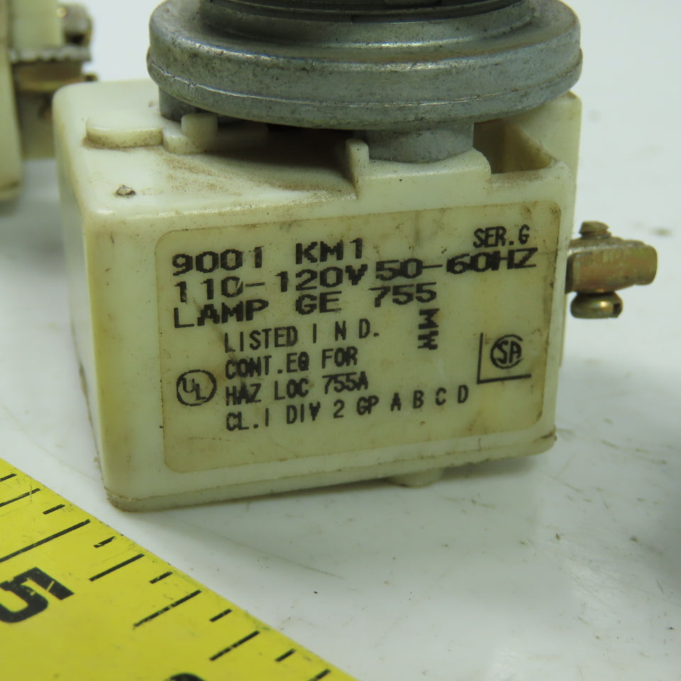 Square D 9001 KM1 Pilot Light Module Amber Green 120V 50/60Hz Lot Of 6