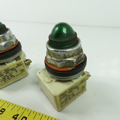 Square D 9001 KM1 Pilot Light Module Amber Green 120V 50/60Hz Lot Of 6