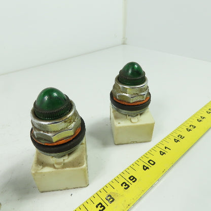 Square D 9001 KM1 Pilot Light Module Amber Green 120V 50/60Hz Lot Of 6