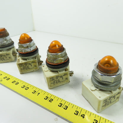Square D 9001 KM1 Pilot Light Module Amber Green 120V 50/60Hz Lot Of 6