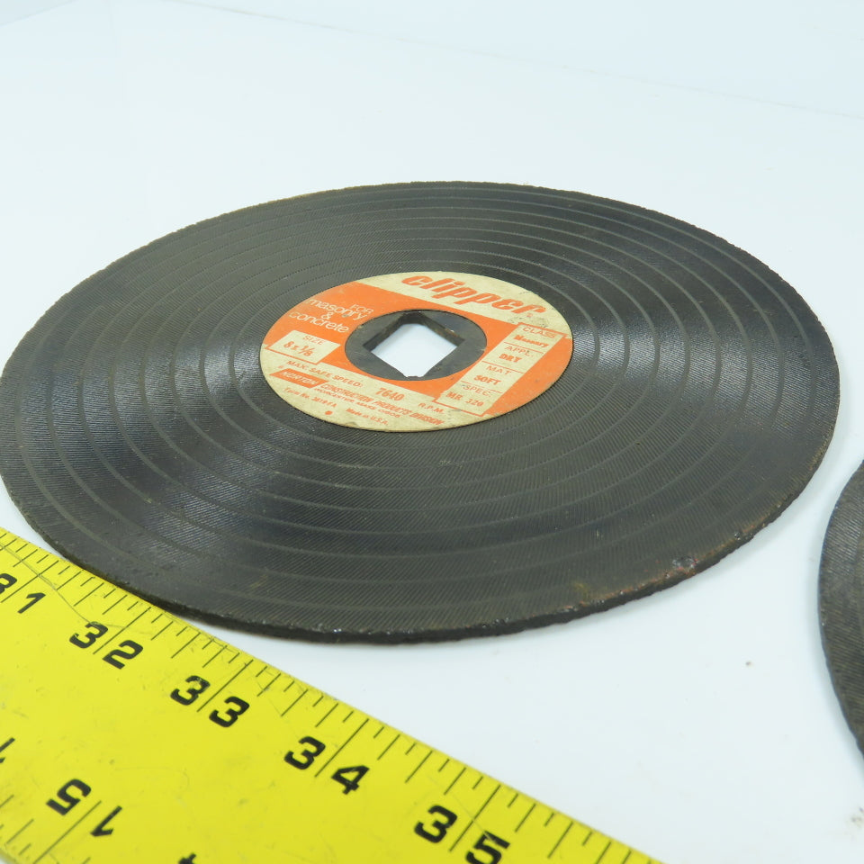 Norton Clipper 8" x 1/8" Masonry & Concrete Circular Saw Blade Lot Of 2