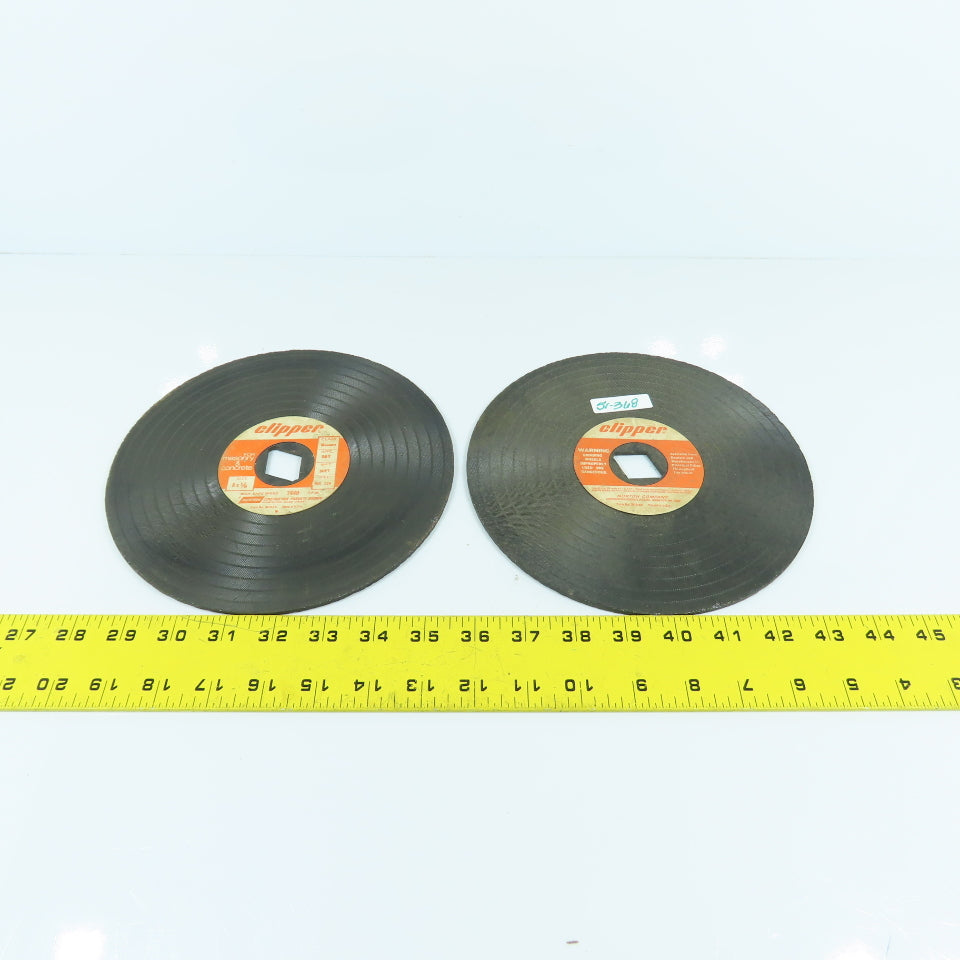 Norton Clipper 8" x 1/8" Masonry & Concrete Circular Saw Blade Lot Of 2