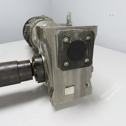 Siemens 1LA7130-4AA12-Z 3Ph 5.5KW Electric Motor 240/480V 1755RPM W/ Gear Box