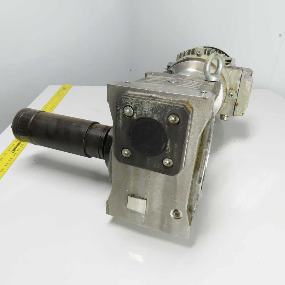 Siemens 1LA7130-4AA12-Z 3Ph 5.5KW Electric Motor 240/480V 1755RPM W/ Gear Box