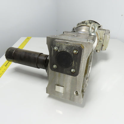 Siemens 1LA7130-4AA12-Z 3Ph 5.5KW Electric Motor 240/480V 1755RPM W/ Gear Box