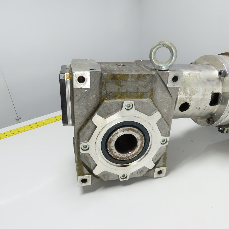 Siemens 1LA7130-4AA12-Z 3Ph 5.5KW Electric Motor 240/480V 1755RPM W/ Gear Box