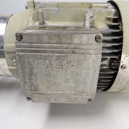 Siemens 1LA7130-4AA12-Z 3Ph 5.5KW Electric Motor 240/480V 1755RPM W/ Gear Box