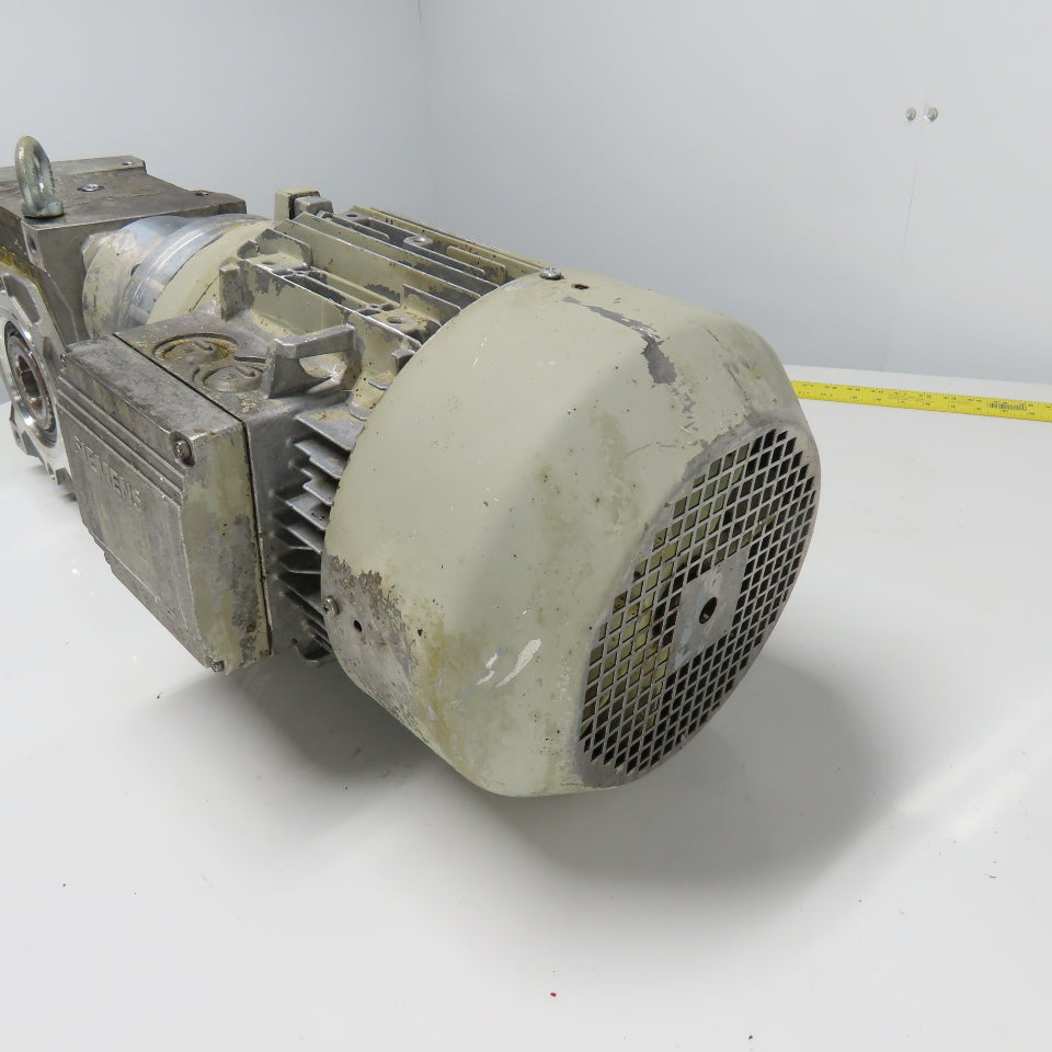 Siemens 1LA7130-4AA12-Z 3Ph 5.5KW Electric Motor 240/480V 1755RPM W/ Gear Box
