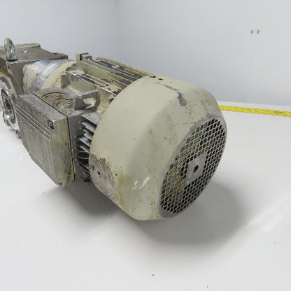 Siemens 1LA7130-4AA12-Z 3Ph 5.5KW Electric Motor 240/480V 1755RPM W/ Gear Box