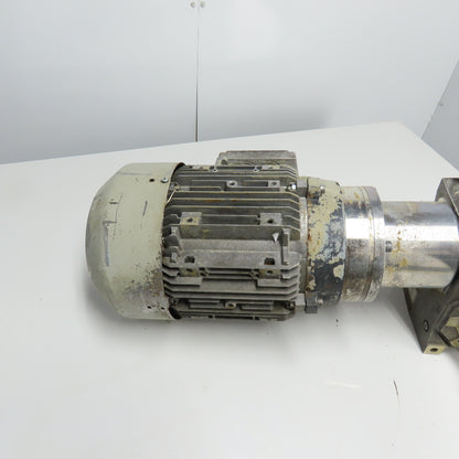 Siemens 1LA7130-4AA12-Z 3Ph 5.5KW Electric Motor 240/480V 1755RPM W/ Gear Box